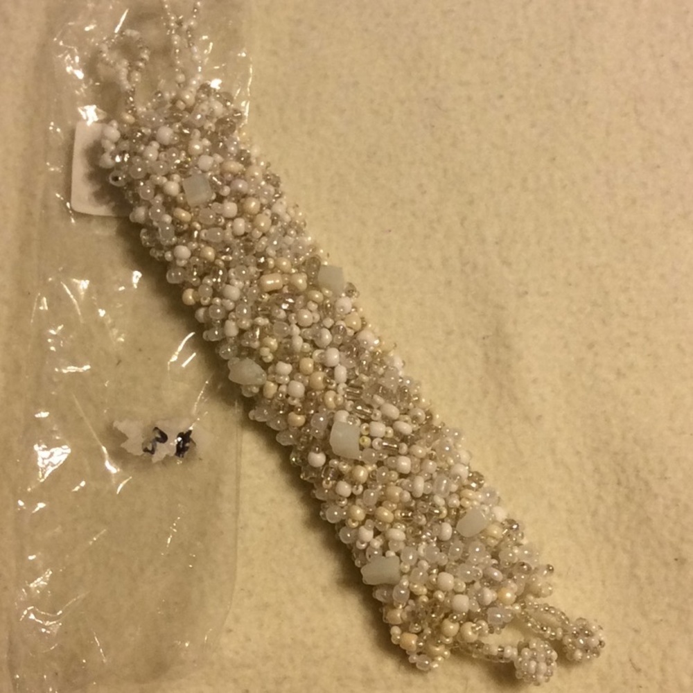 White rock and beaded bracelet
